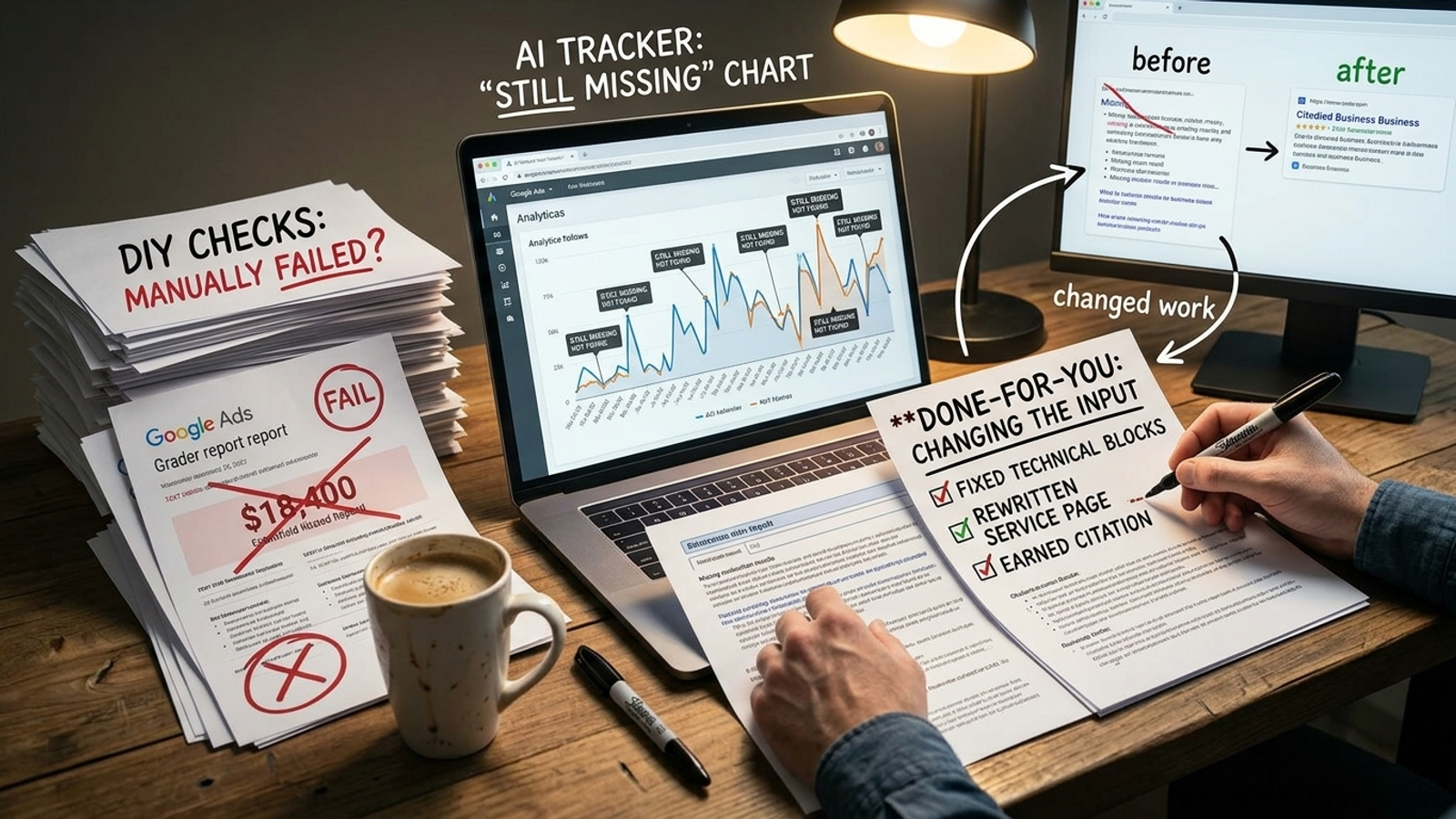 Cover image for: DIY Checks vs. Visibility Trackers vs. Done-for-You AEO: What Actually Changes AI Answers?